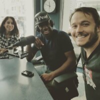 Nnamdi guesting on WGN Radio with Mike McNamara and Puja Mohindra Nnamdi on the radio